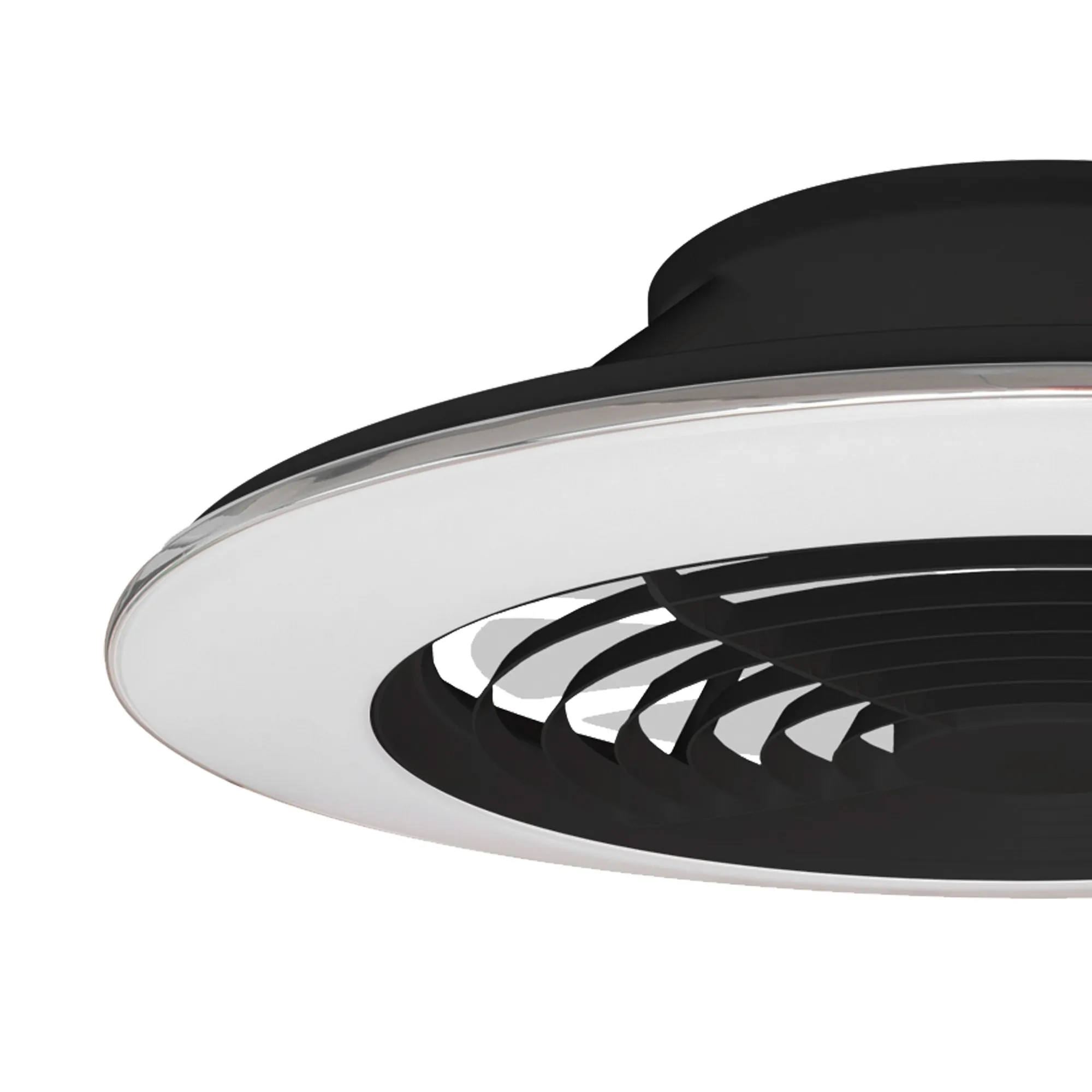 Alisio XL 73.5cm 95W LED Dimmable Ceiling Light & 58W DC Fan With Single Speed Reverse, Black c/w Remote, APP & Alexa/Google Voice Control, 5900lm M7492  Mantra Ventilacion Alisio XL